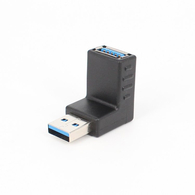High-speed elbow USB3.0 male-to-female right-angle data extension computer adapter L-shaped 90-degree male-to-female rotation Specification drawing