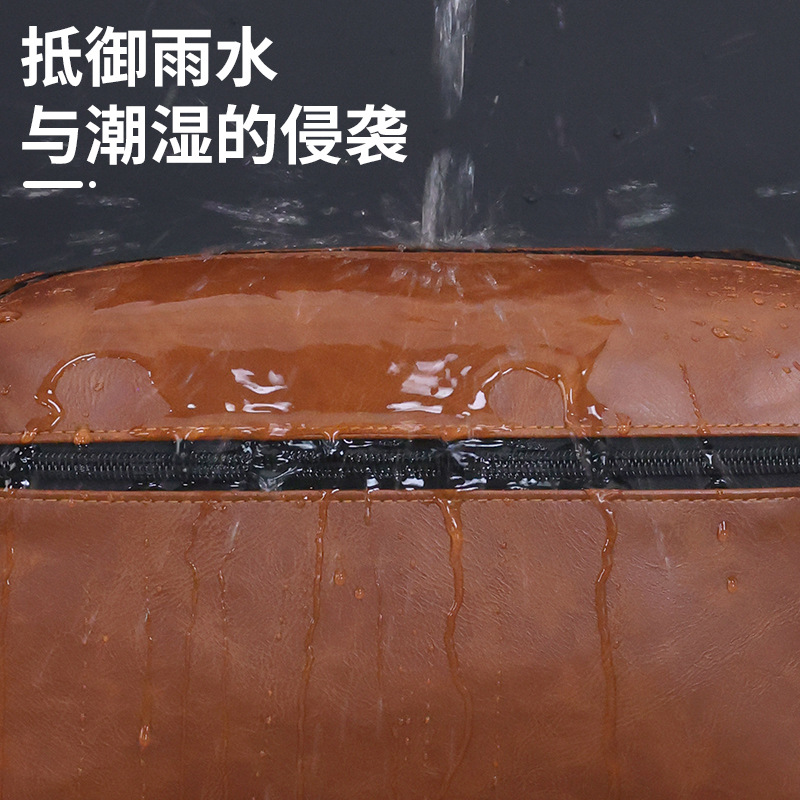 Cross-border color-blocking men's toiletry bag, travel and business trip large-capacity portable cosmetics storage bag, pu makeup bag Application Scenario