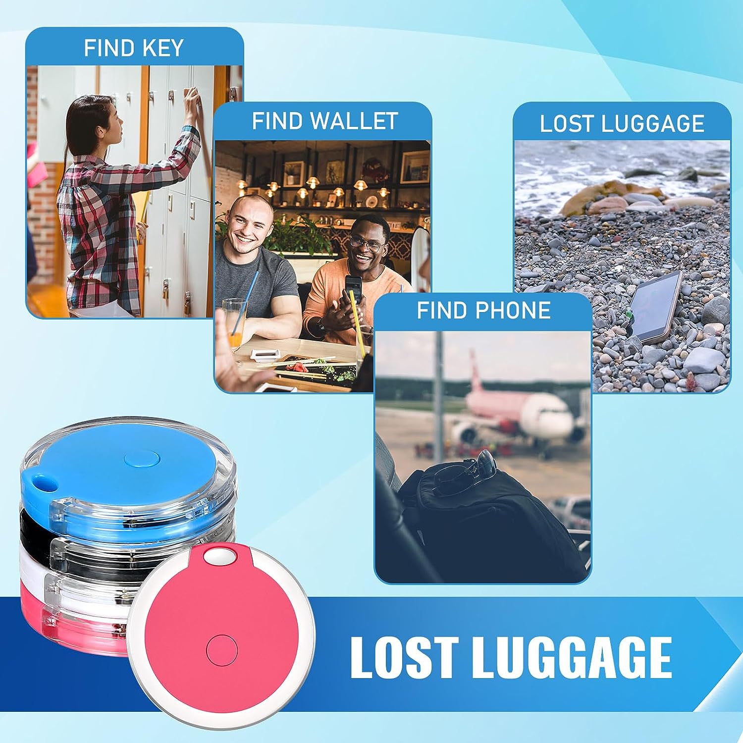 Crystal circular finder, itag anti-loss device, tracking finder, selfie anti-theft alarm, mobile phone Bluetooth 4.0 details Picture