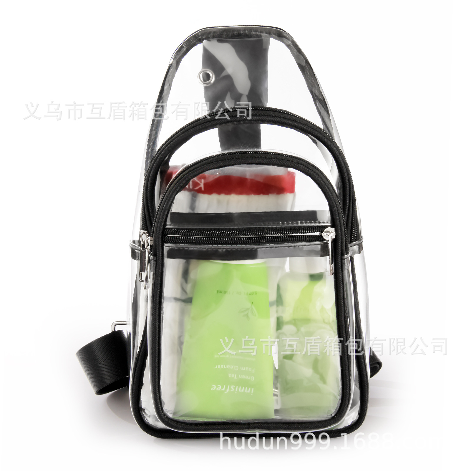 Cross-border transparent PVC multi-functional single-shoulder bag, travel fashion, portable, waterproof, gymnasium large-capacity shopping bag full figure