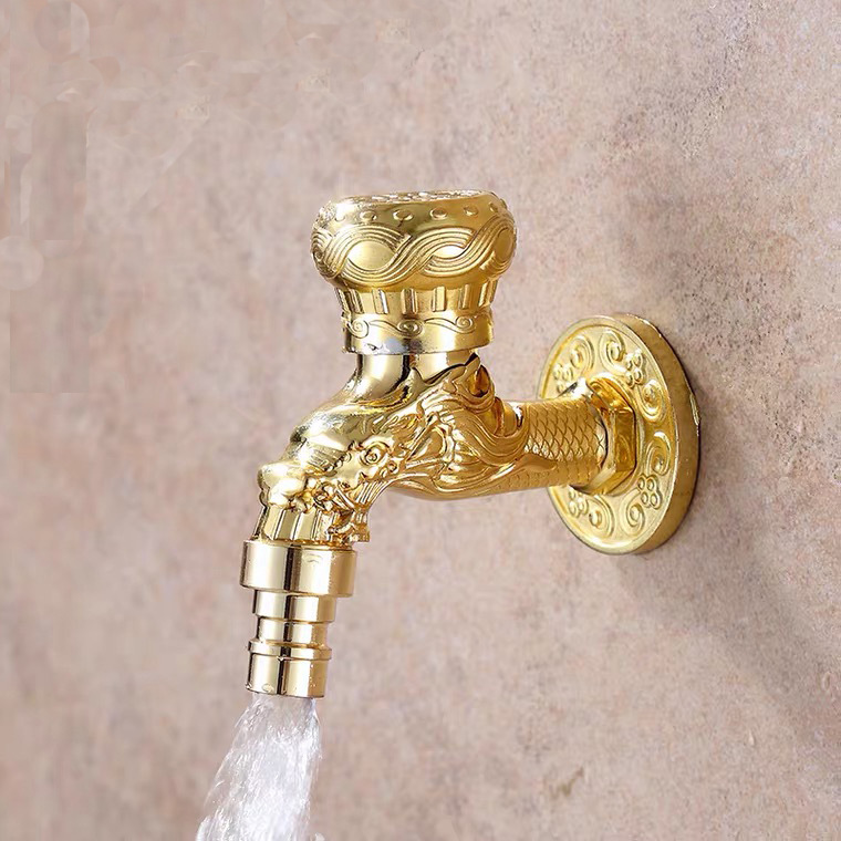 Zinc alloy European-style antique faucet, single-cooling washing machine mop, sink faucet, wall-mounted retro faucet Application Scenario