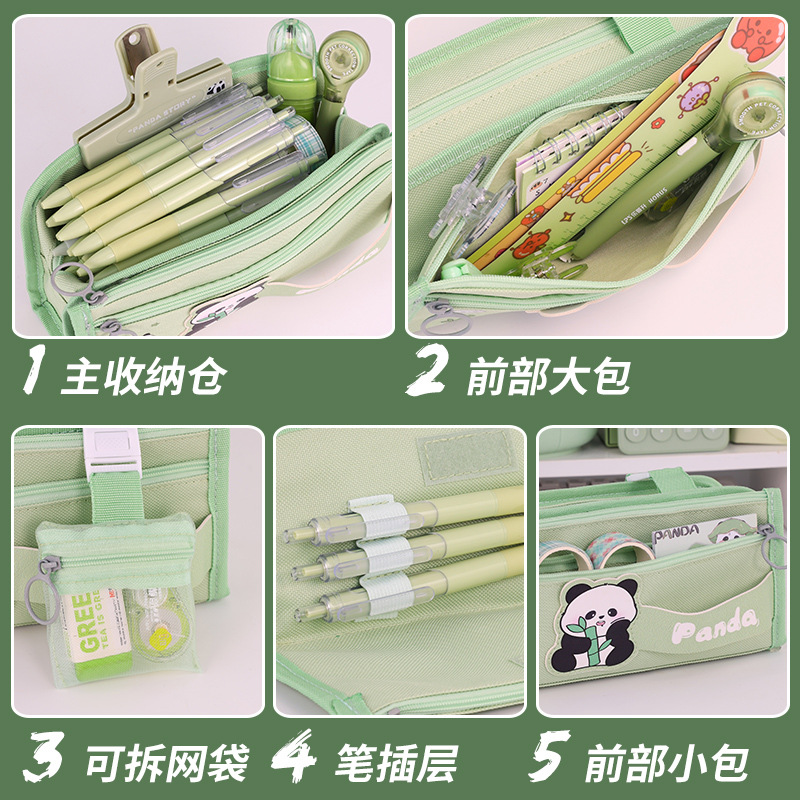 Cartoon, cute and fun pen case, ins style, niche girls' stationery box, large capacity, dirt-resistant, junior high school student pencil case Application Scenario