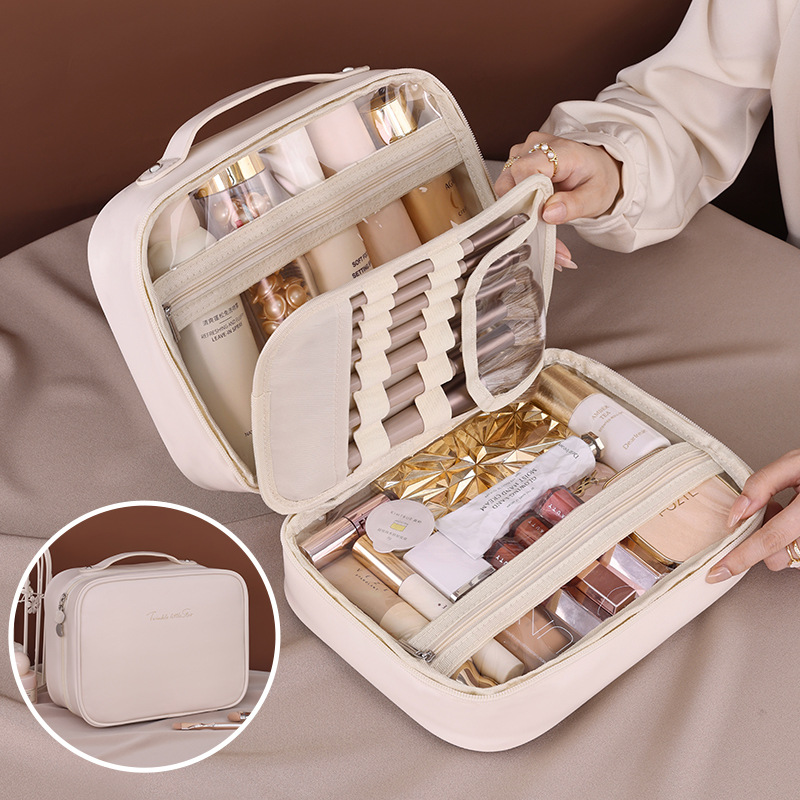 Cross-border 2024 new high-end makeup bag, large-capacity portable three-in-one high-end travel toiletry and storage bag full figure