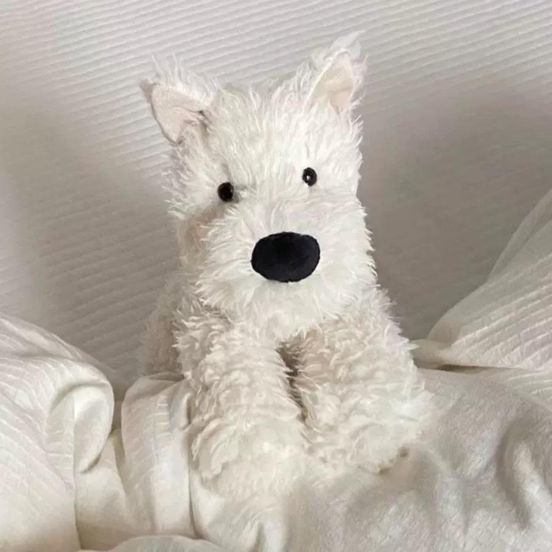 New West Highland plush toy dog doll, realistic puppy, small doll, cloth doll, birthday gift for girls Item Picture