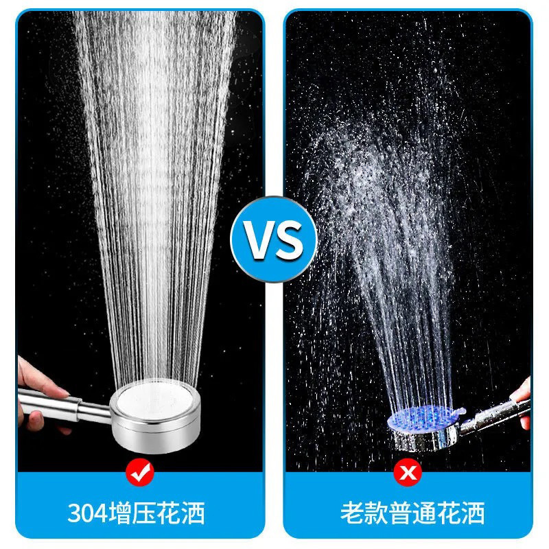 Handheld showerhead 304 stainless steel pressurized showerhead for bathing, stainless steel material pressurized showerhead for household use Application Scenario