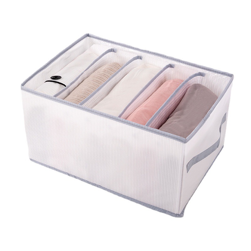 Cross-border new products: PVC mesh fabric see-through compartments clothing storage box, drawer-style pants storage and organization box Item Picture