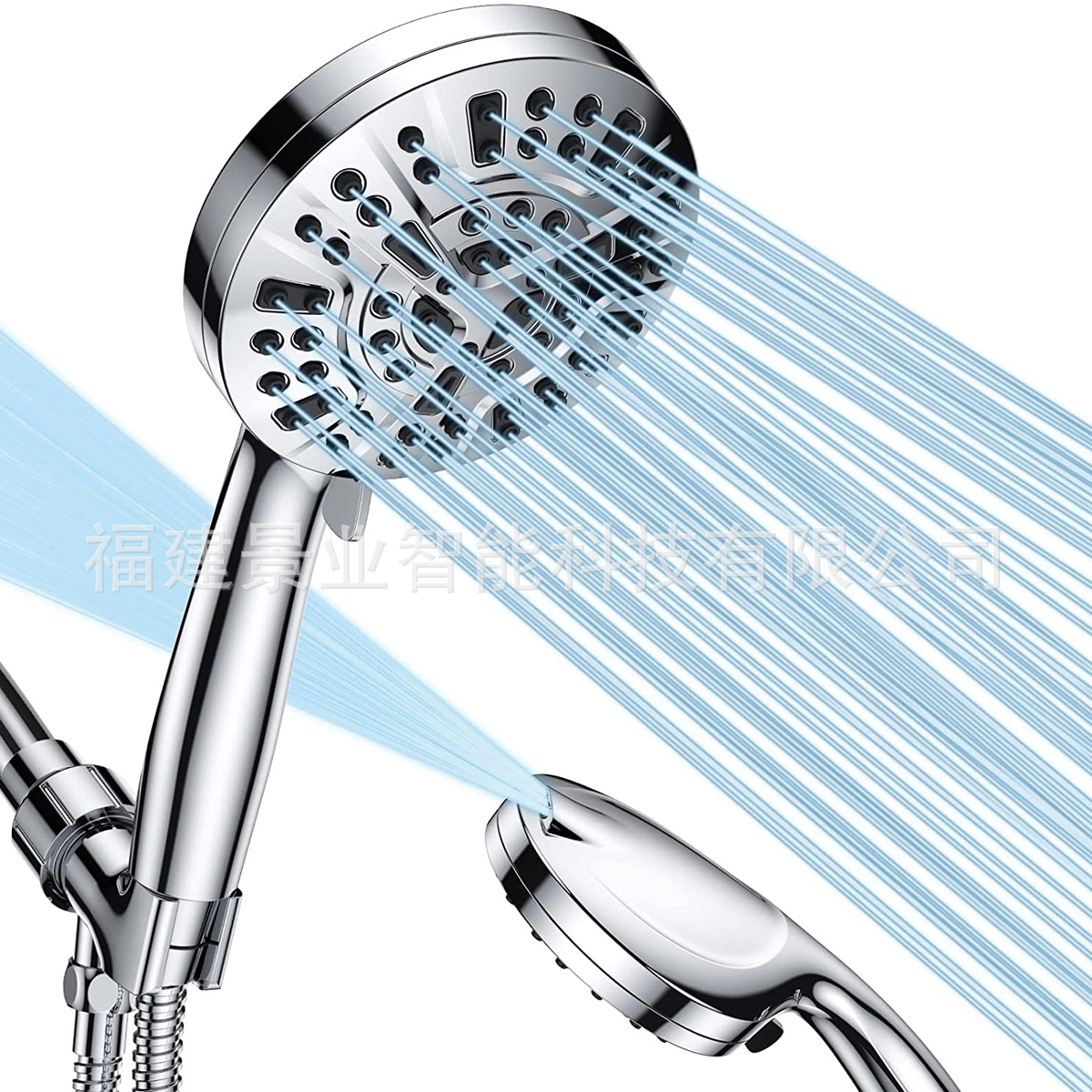 Cross-border American 10-function showerhead, pressurized handheld showerhead, 8+2 function spray gun water shower showerhead set full figure