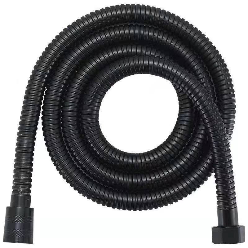 1.5-meter black and white copper stainless steel explosion-proof shower head, hose, water pipe, bathroom water heater accessories details Picture