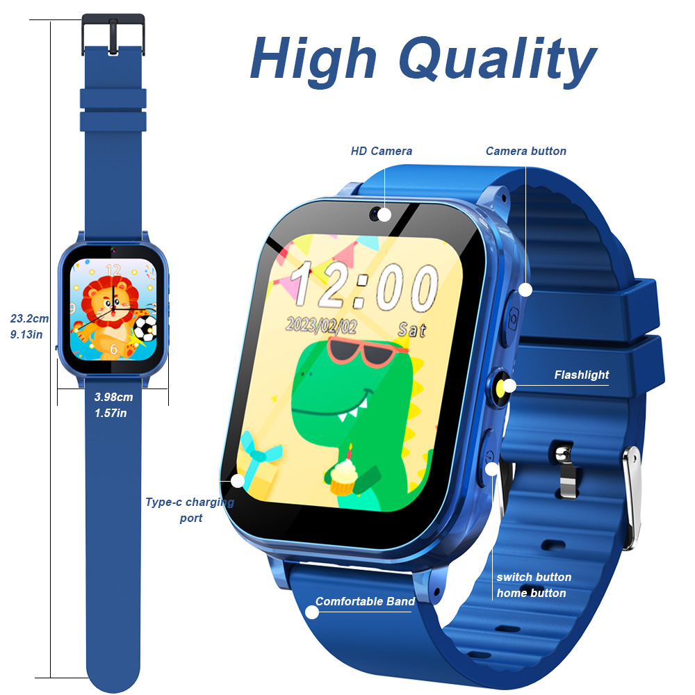 kid game smartwatch Children's game watch Cross-border Photography watch Habit Formation student watch Specification drawing