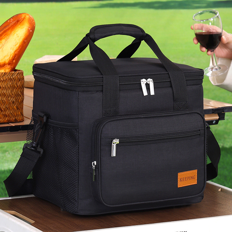Amazon large-capacity portable lunch box bag, multi-functional thickened outdoor picnic insulated lunch box handbag full figure