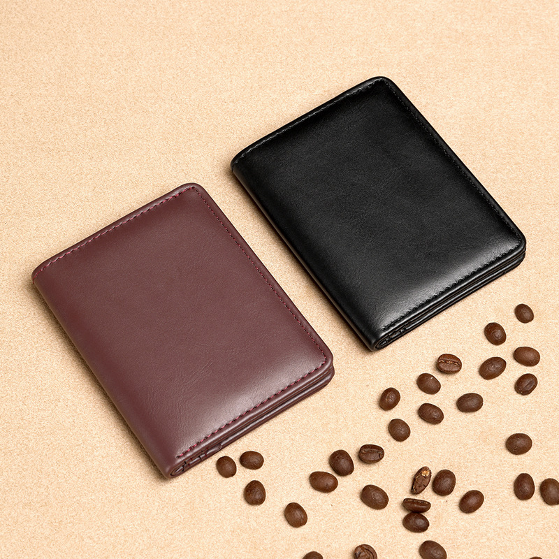 Men's wallet 2024 New leather-textured short wallet, driving license card case, men's wallet and wallet full figure