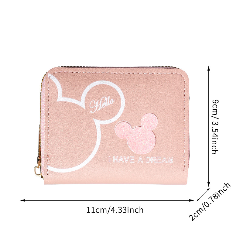 2024 New cute Japanese and Korean cartoon short wallet for women, mini large-capacity portable student version zipper coin purse Item Picture
