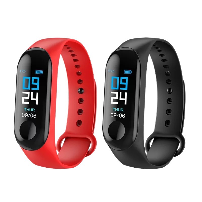 M3 New color screen smart bracelet, heart rate and blood pressure monitoring, waterproof step counting, Bluetooth fitness bracelet, factory direct sales Item Picture
