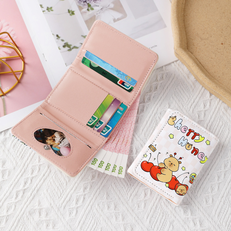 Mini wallet for ladies, Xiaomi big-eared Dog at 30% off, multi-functional wallet for students, portable grid card case, driver's license case Specification drawing