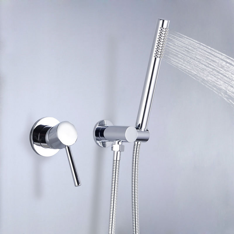Concealed all-copper household chrome-colored in-wall cold and hot water hotel and homestay simple shower head set AL2009 Application Scenario