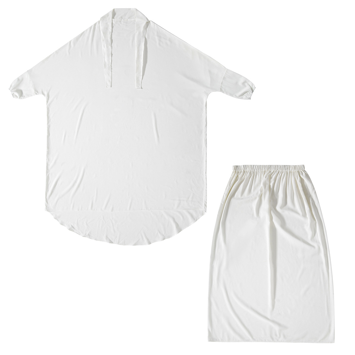 Factory stock: Women's ice silk wrinkled solid color hooded conservative batsleeve robe, Middle Eastern Muslim large robe is selling well again. abaya robe Women's hooded Muslim style Specification image