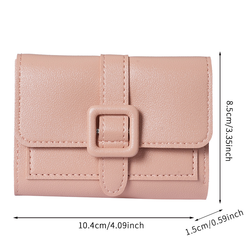 New women's wallet short solid color card bag Spring women's style high-end Wallet cross-border coin purse women wholesale Item Picture