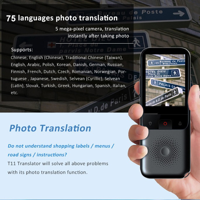 T11 Foreign Trade Export intelligent AI precise Offline Translation Machine, photo translation, simultaneous interpretation, real-time transcription factory Specification drawing