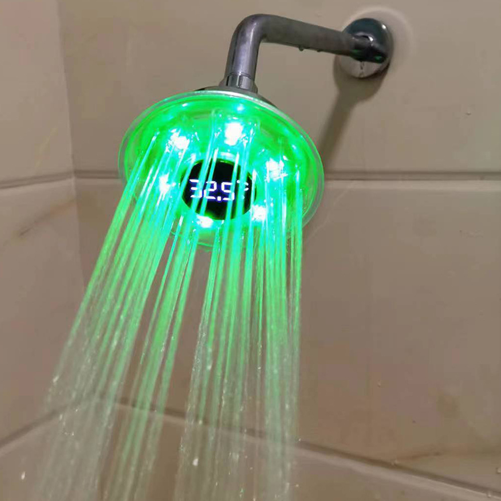 New led showerhead with digital display, temperature control, three-color and seven-color color-changing, multi-functional adjustable water output mode SDH1-b8 Application Scenario