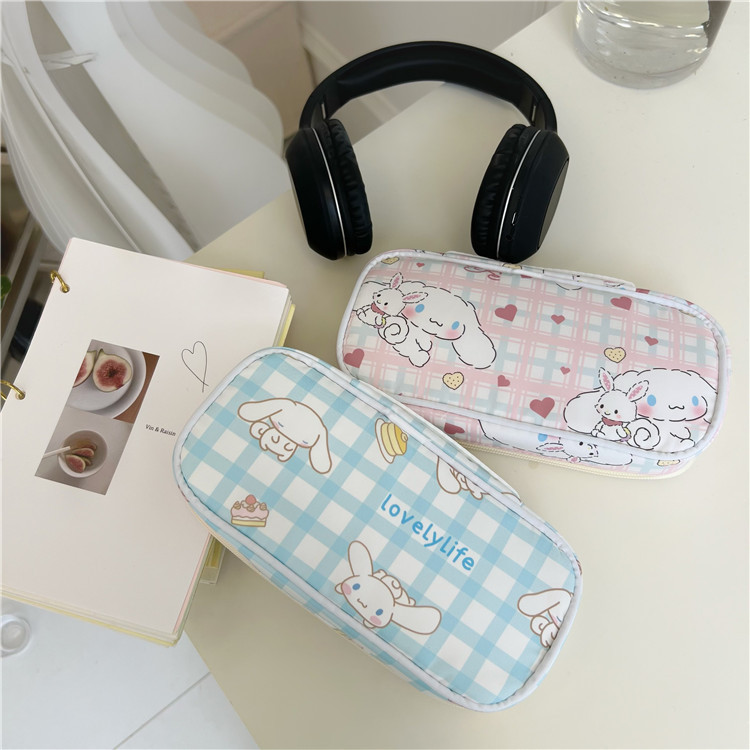 Cute, ins, simple little dog stationery box, high appearance level, creative large-capacity student pen case, multi-functional storage bag details Picture