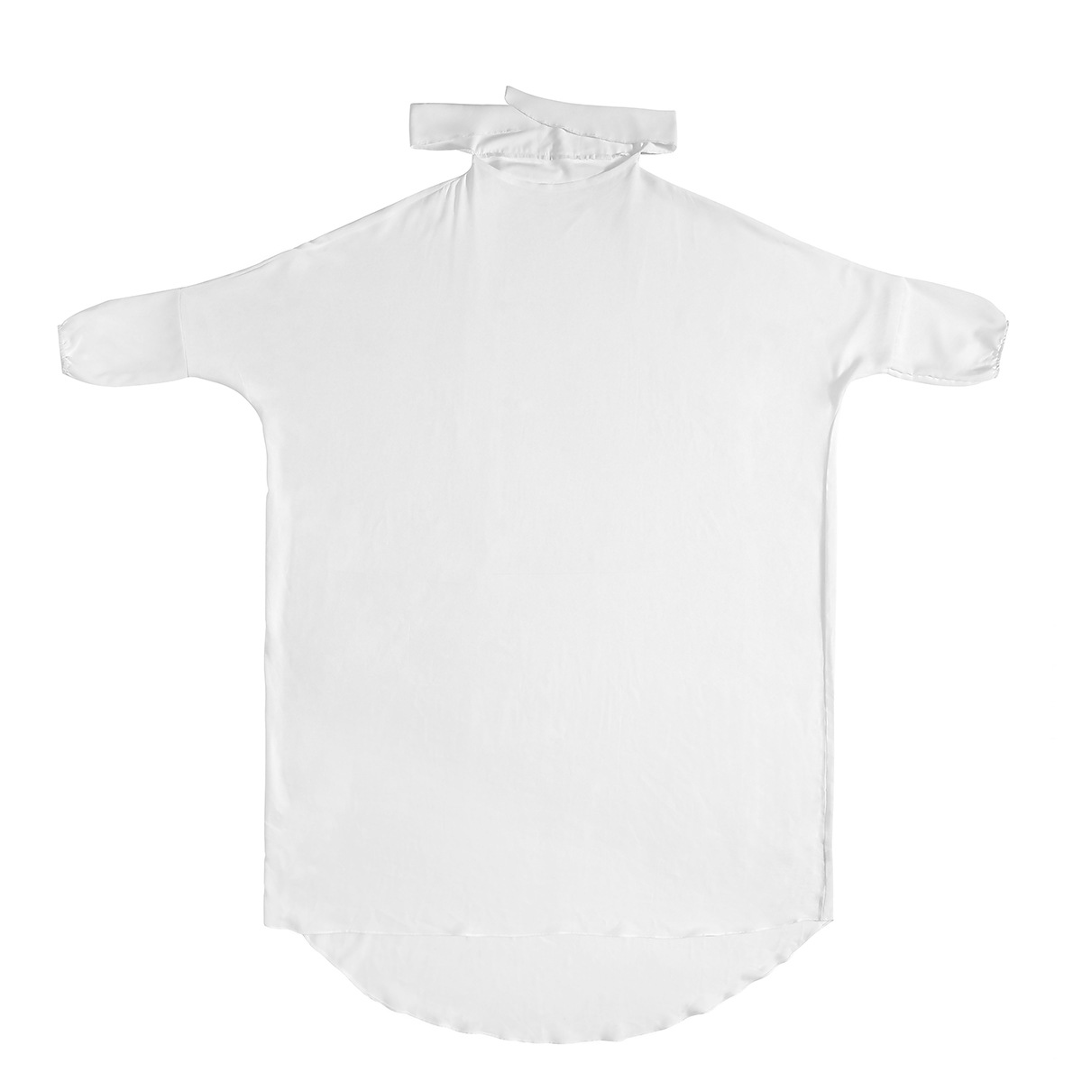 Factory stock: Women's ice silk wrinkled solid color hooded conservative batsleeved robe, Muslim ethnic costume, cross-border Hui abaya robe, women's hooded Muslim