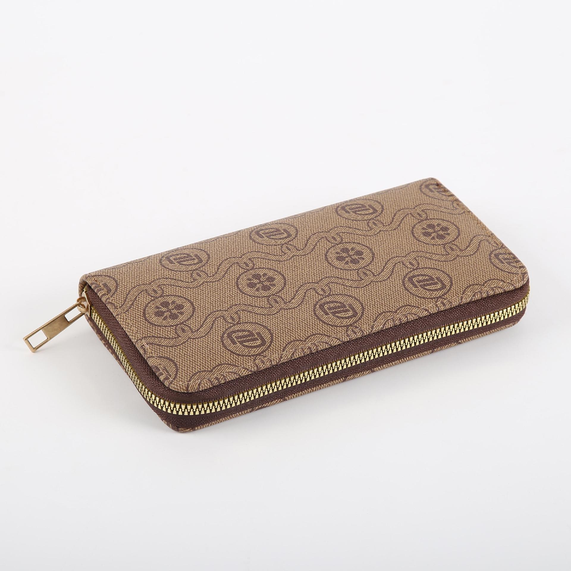 Simple and modern style long women's wallet, double-layer multi-purpose wallet, fashionable item, versatile, environmentally friendly and multi-functional details Picture