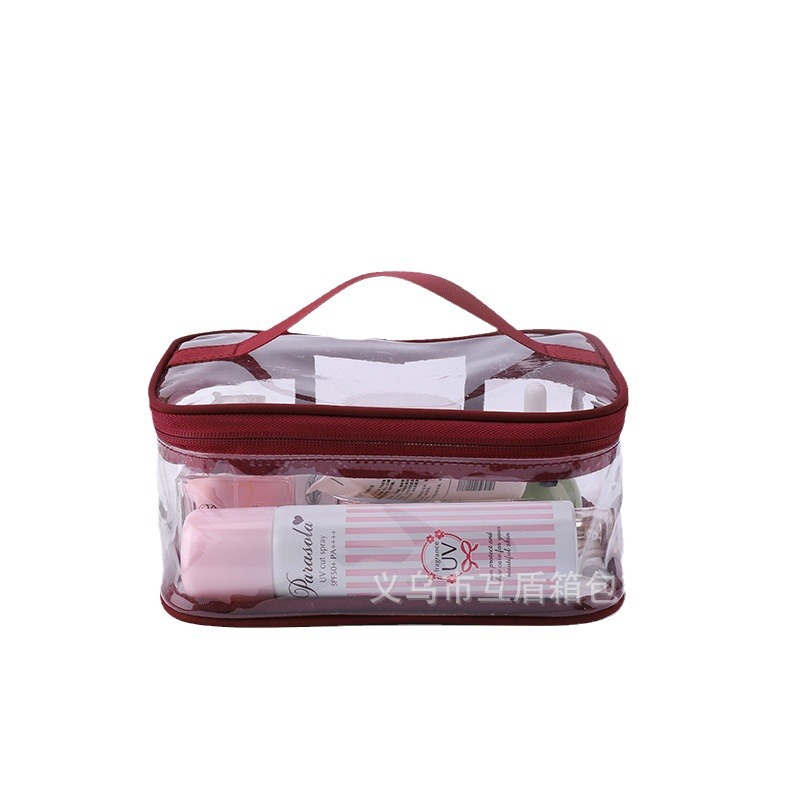 Summer bestseller pvc makeup bag for women, large-capacity portable, European-style waterproof toiletries and storage bag, easy to carry around Item Picture