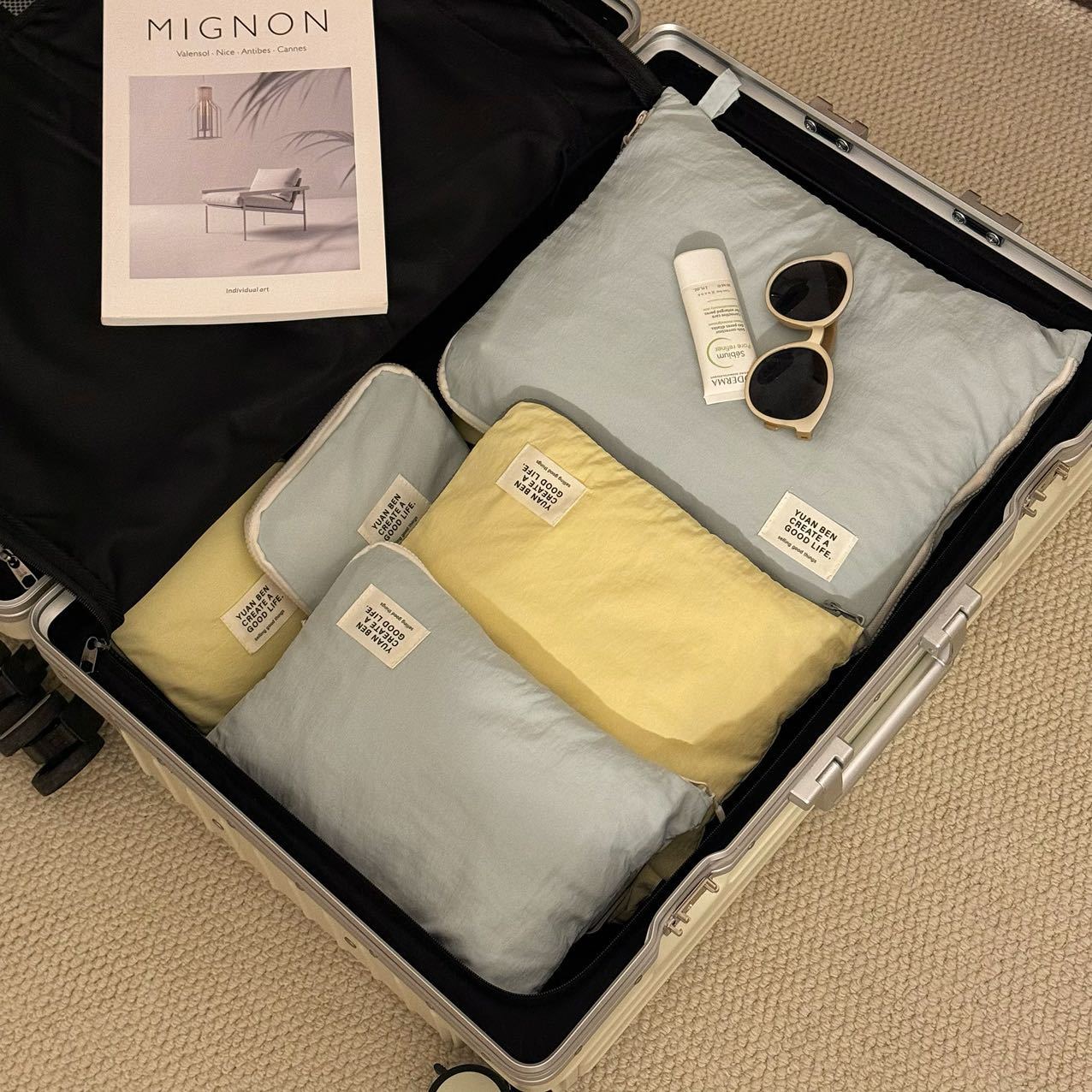 Waterproof, lightweight travel ins luggage bag, clothing and underwear storage bag, clothing sorting bag, storage bag full figure