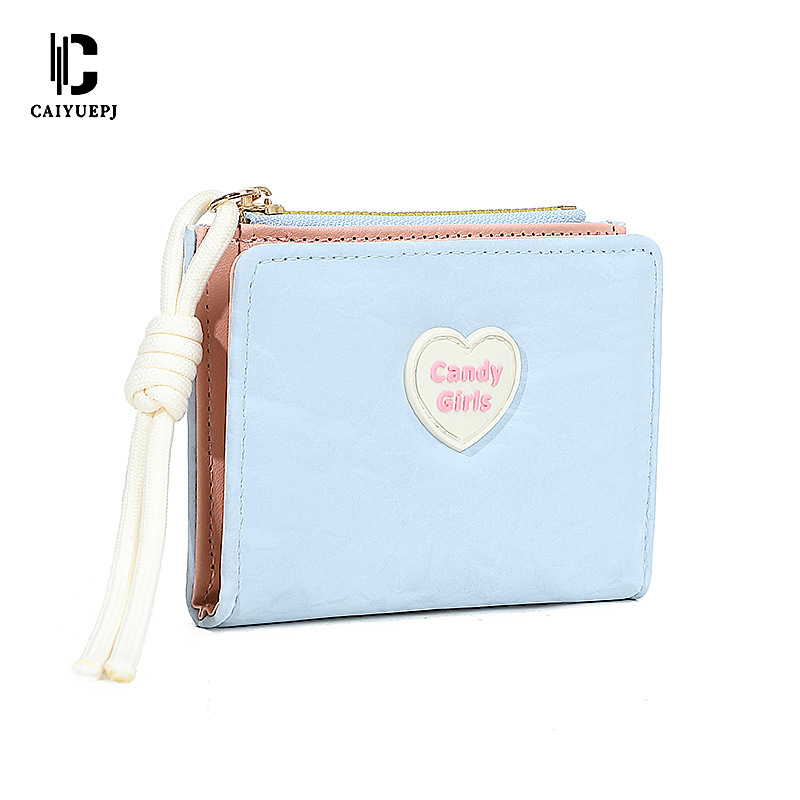 Cross-border INS candy Girls' wallet, fashionable and versatile Wallet, large-capacity short wallet, coin purse, sweet student Item Picture