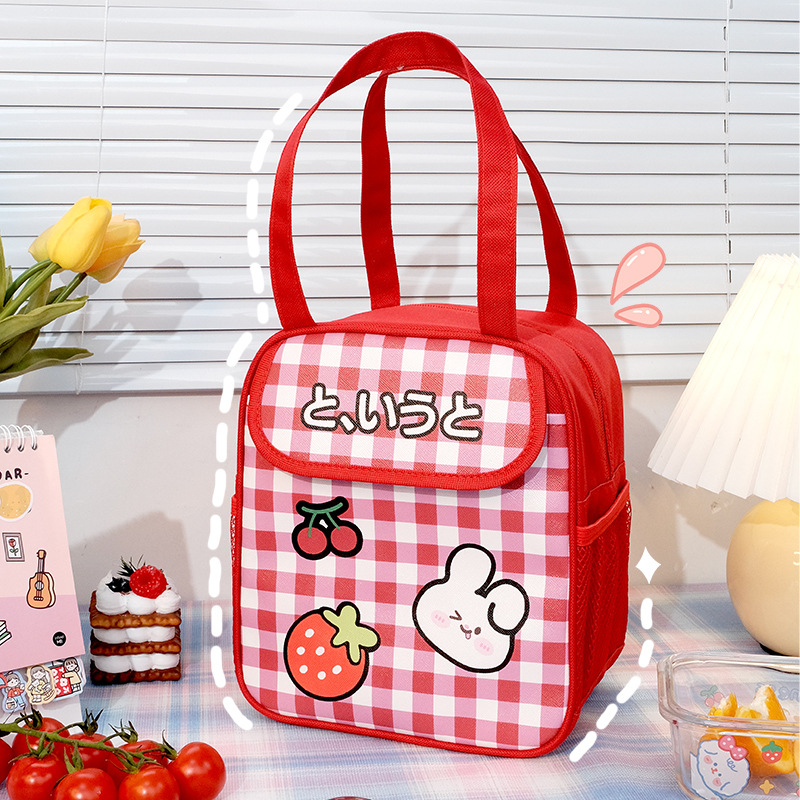 High-appearance-level lunch box bags, ins style insulated lunch bags, student lunch box insulated bags, cartoon lunch box bags, bento bags full figure