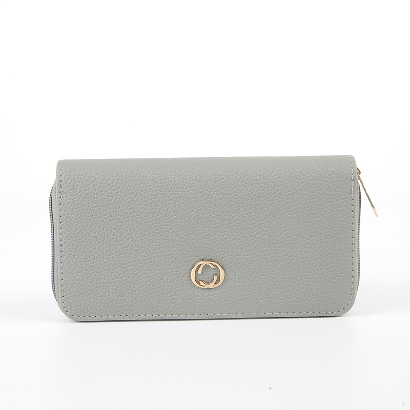 2024 Portable solid-color women's wallet, new coin purse, fashionable mobile phone case, large-capacity zipper clutch Item Picture