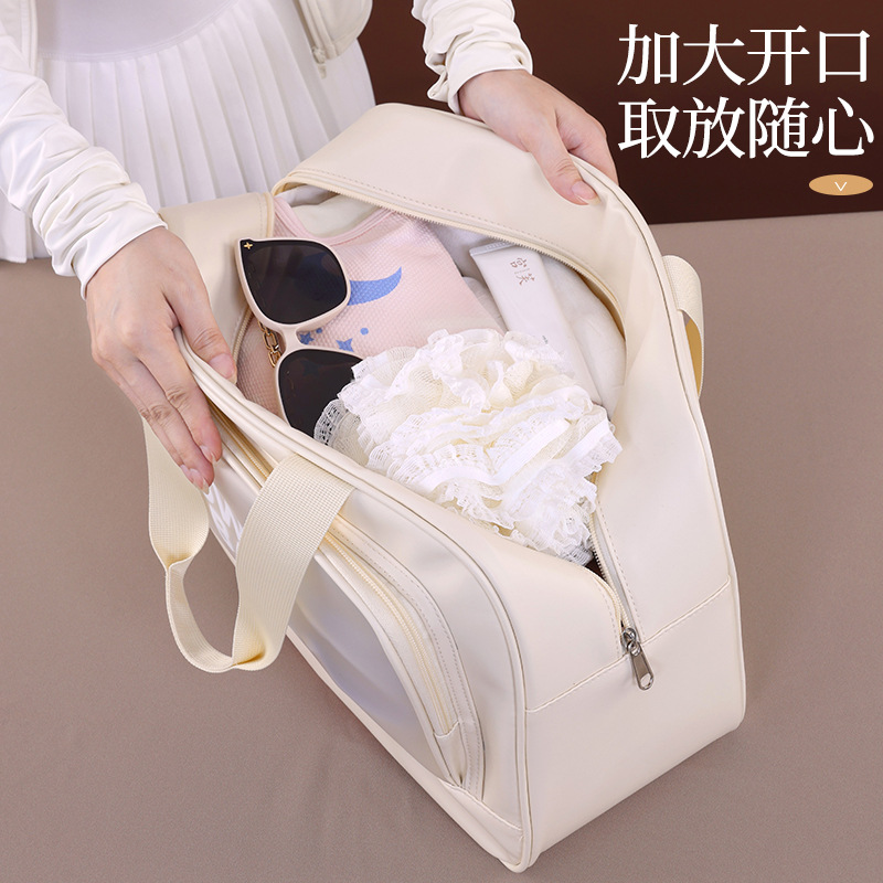 Stretchable suitcase with dry and wet separation, extra-large swimming and fitness bag, large-capacity travel storage bag, waterproof beach bag Specification drawing
