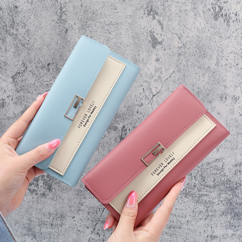 Long wallet for ladies 2021 new 30% off clutch, multi-functional PU leather bag, wallet, loose change, fashionable and versatile Specification drawing