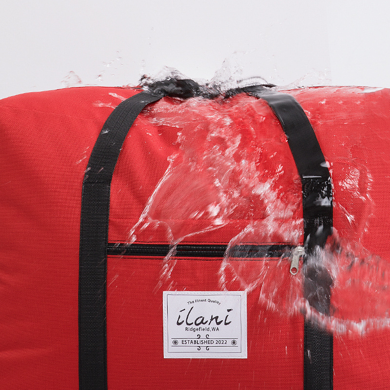 Cross-border thickened travel bag 600D storage bag, reinforced luggage bag with socket, quilt and clothing storage moving bag Specification drawing