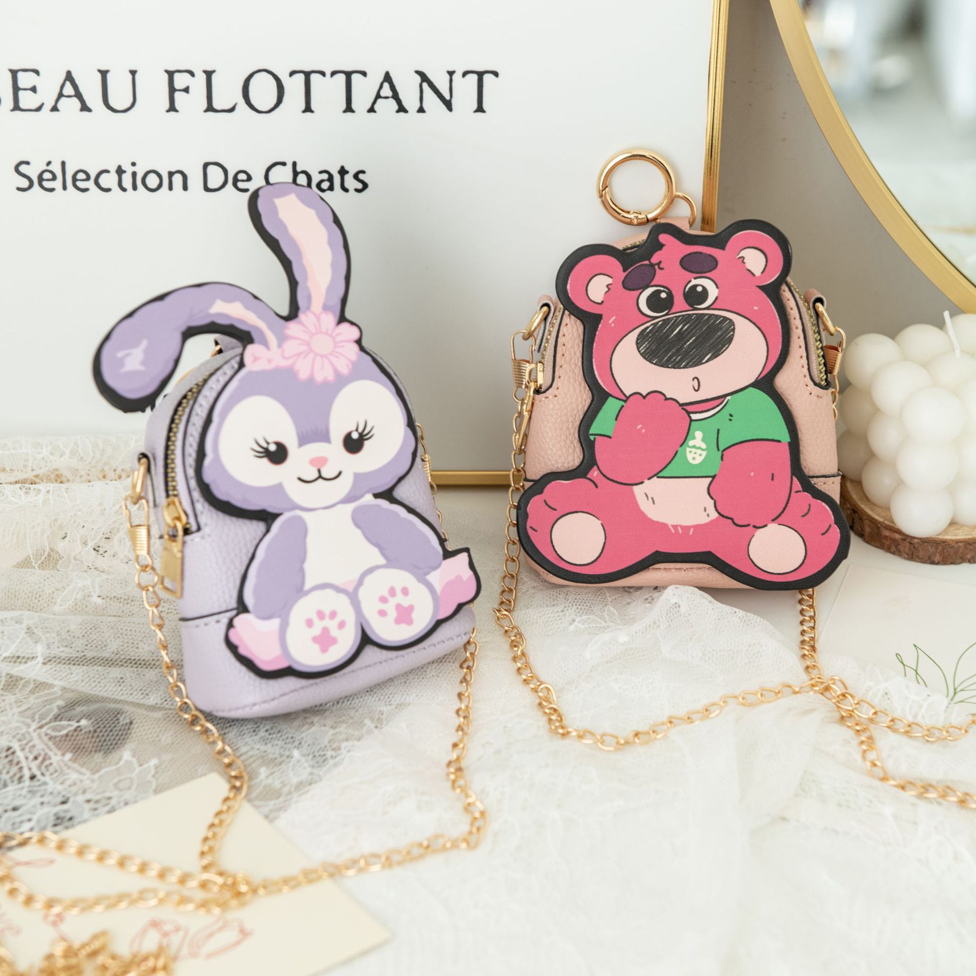 A small and cute mini coin key hand-held wallet in a fashionable and crossbody style for women on Instagram full figure