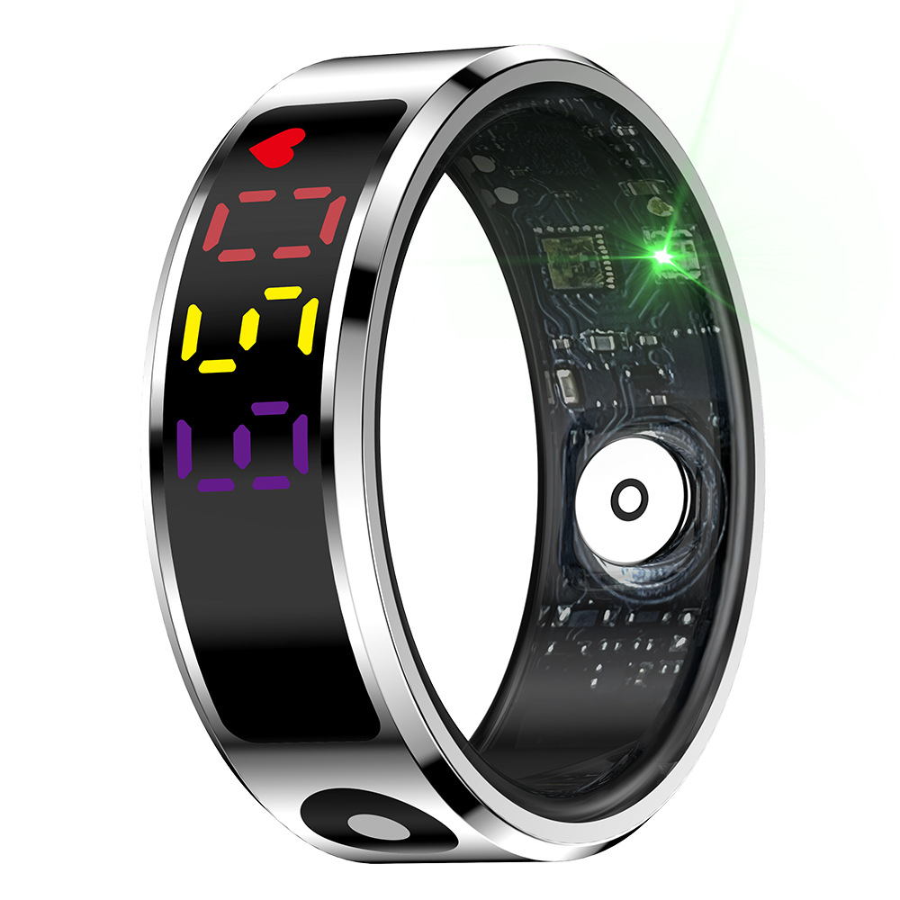 Cross-border color screen R12 smart ring, step count, heart rate, blood oxygen, sleep, health monitoring, step count, calorie count, more exercise Specification drawing