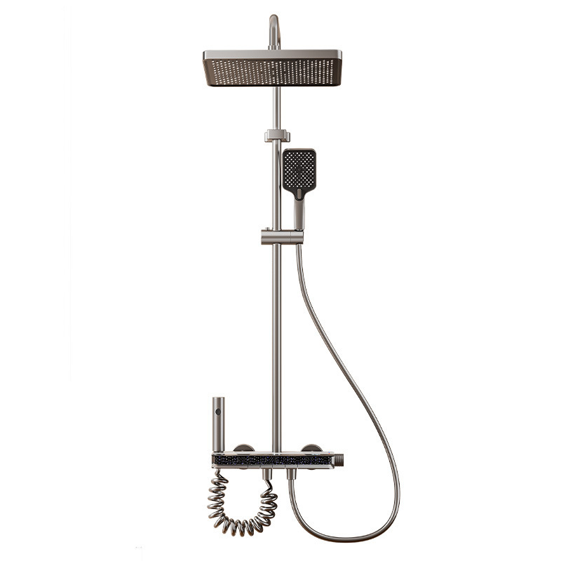 Cross-border bathroom shower head complete set, complete bathroom piano digital display shower head set, shower hotel concealed shower head Item Picture