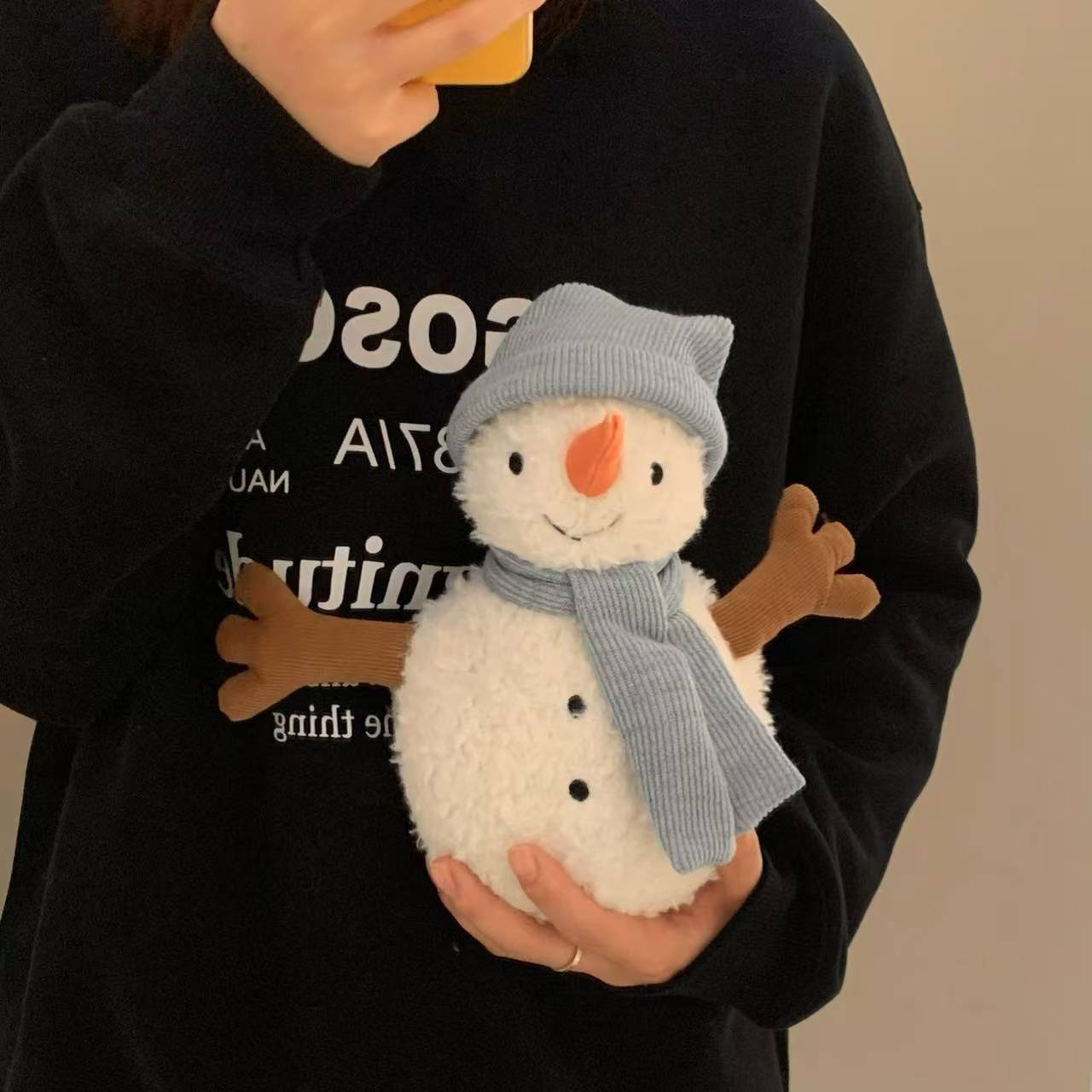 Cross-border Love Sami snowman plush toys, soft dolls, stuffed toys, small throw pillows, home decorations, Christmas gifts Specification drawing