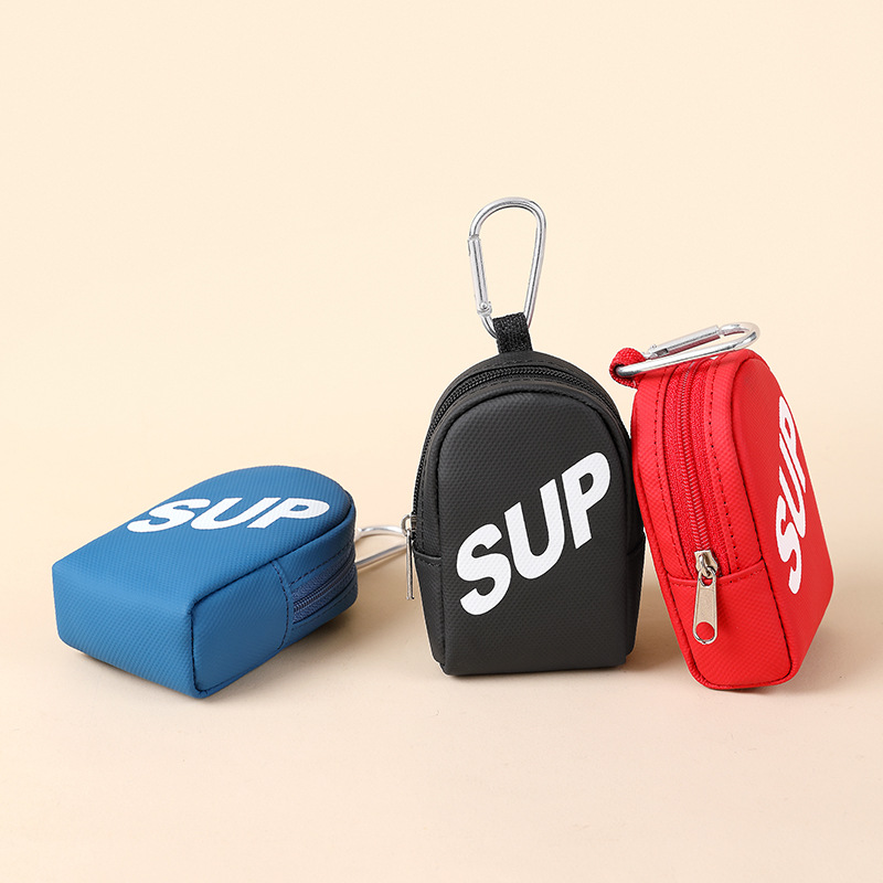 Children's Bag 2025 Spring/Summer New Korean version letter Boy key bag, cool boy canvas key bag Specification drawing