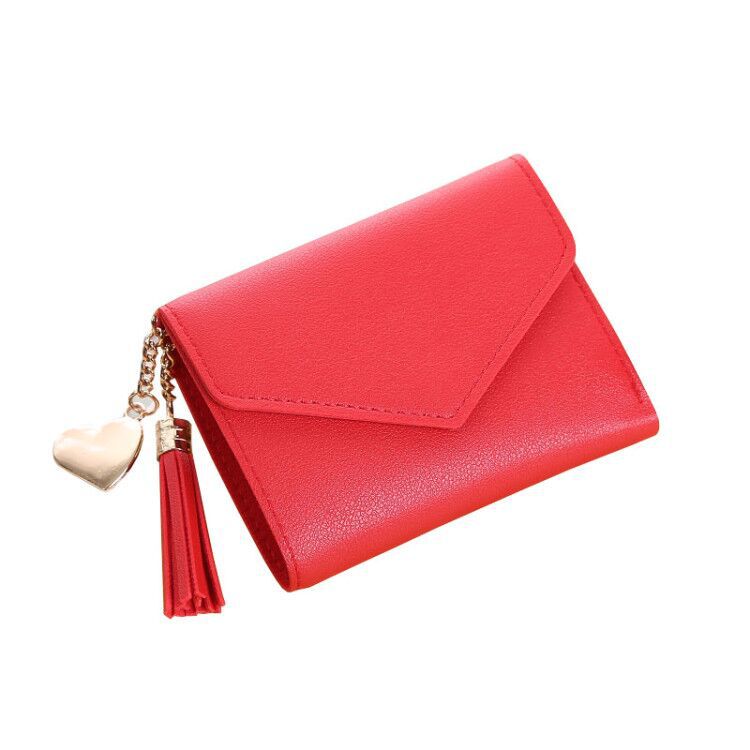Factory direct sales of new women's short fringed multi-slot fashionable wallet wallet in stock Item Picture