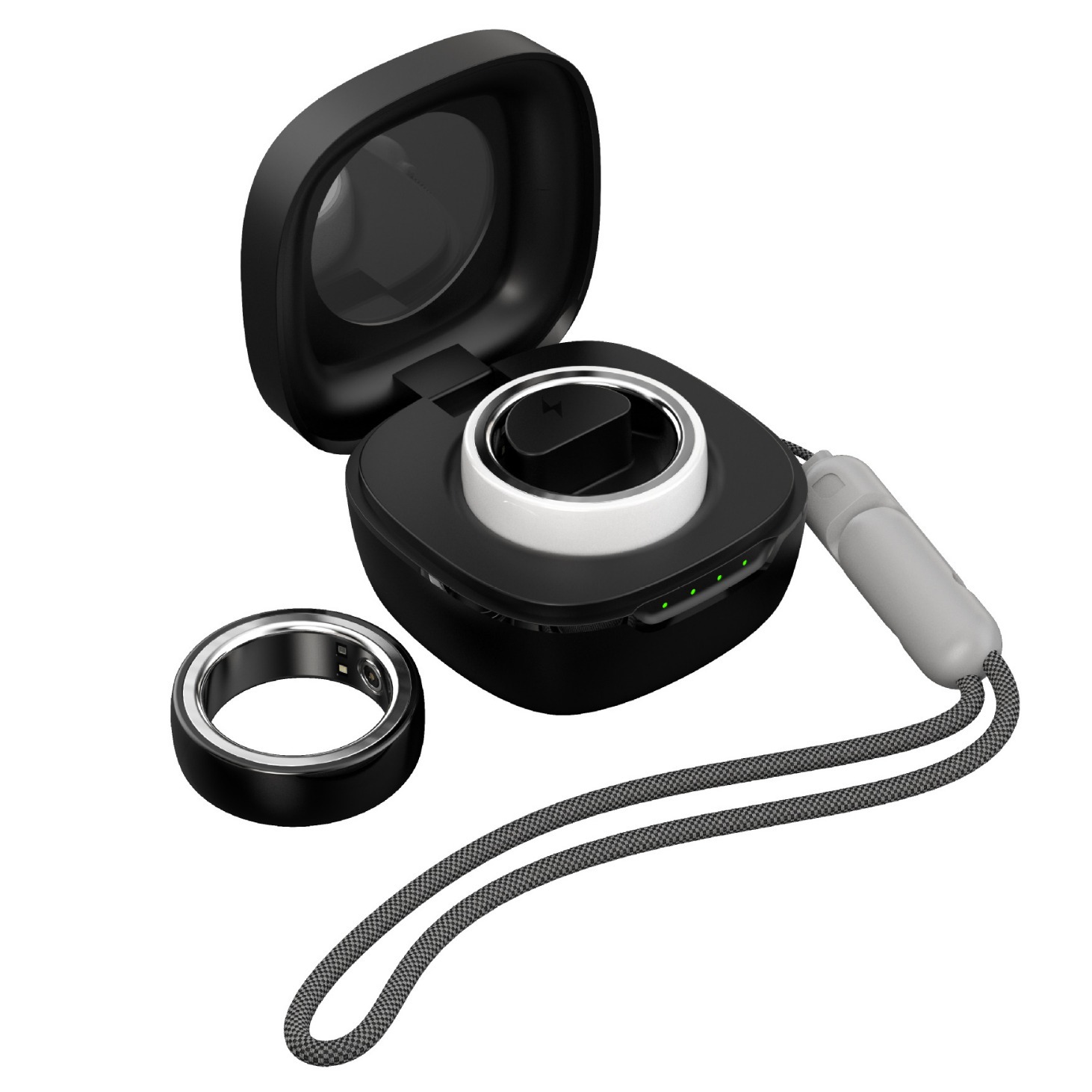 The best-selling Smart RingR8 heart rate, blood oxygen, exercise, health and sleep automatic monitoring smart ring with charging case Item Picture