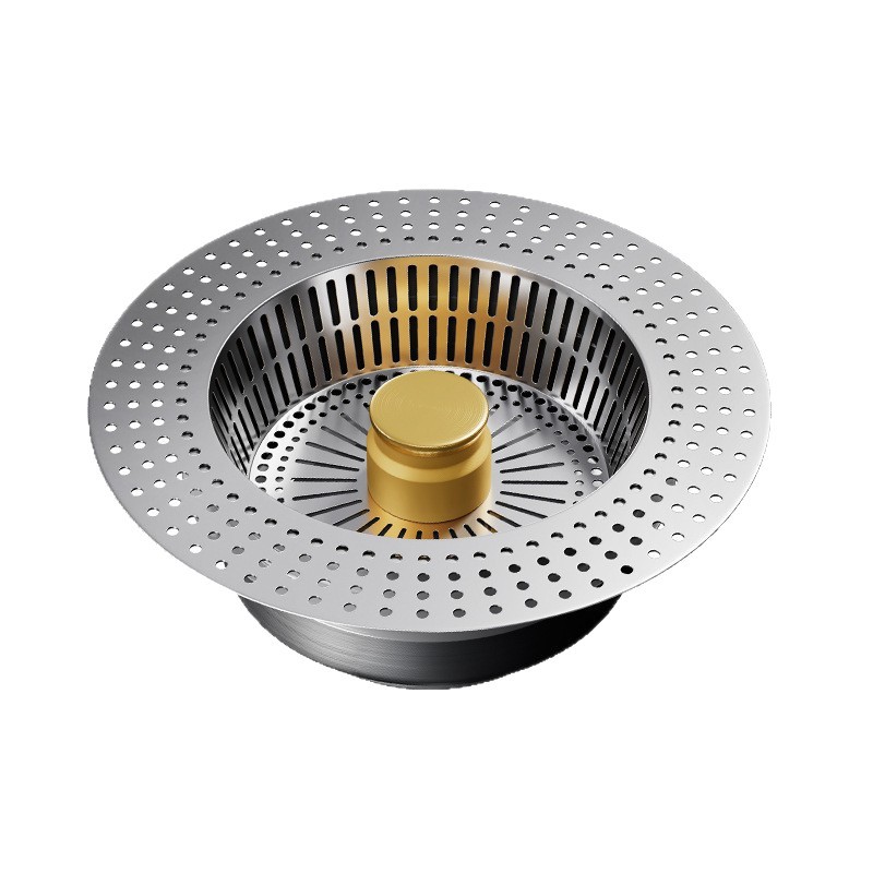 Sink bouncing core, stainless steel kitchen filter screen, drain, sink, universal sink, leaky plug, anti-odor Item Picture