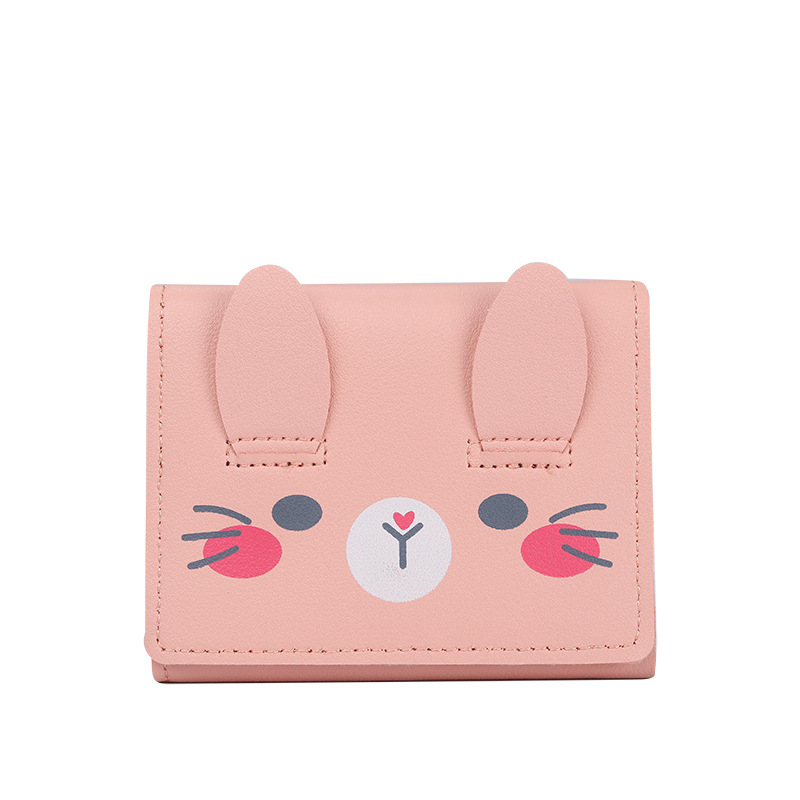 Factory Direct sales 2021 Short Wallet, Cute cartoon student 30% off Wallet, Fashionable buckle women's wallet Item Picture