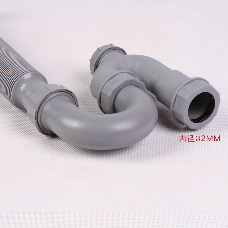 Manufacturer's washbasin, washbasin, sink, S-bend telescopic anti-odor drain pipe, washbasin, U-shaped drainage pipe, hose, downspout Specification drawing