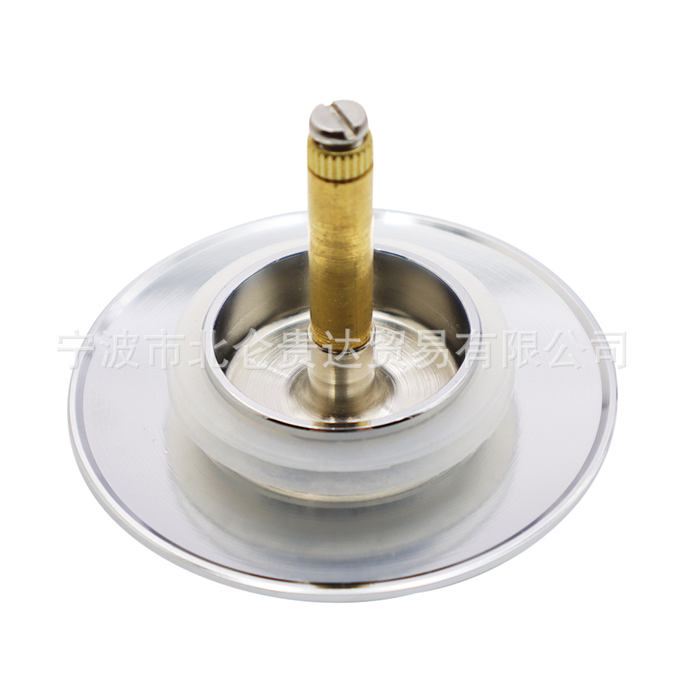 72mm bathtub plug, copper polished and electroplated, stainless steel screw length 28mm details Picture