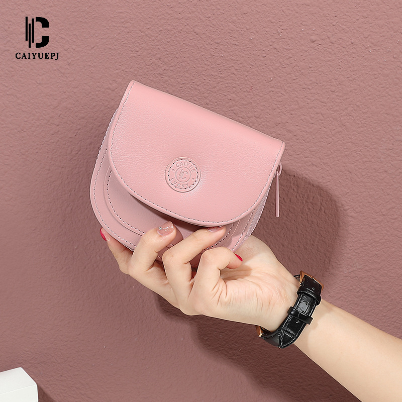 New cross-border women's ins wallet, a fashionable macaron-colored coin purse with multiple compartments, a hand-held bag with loose change in one full figure