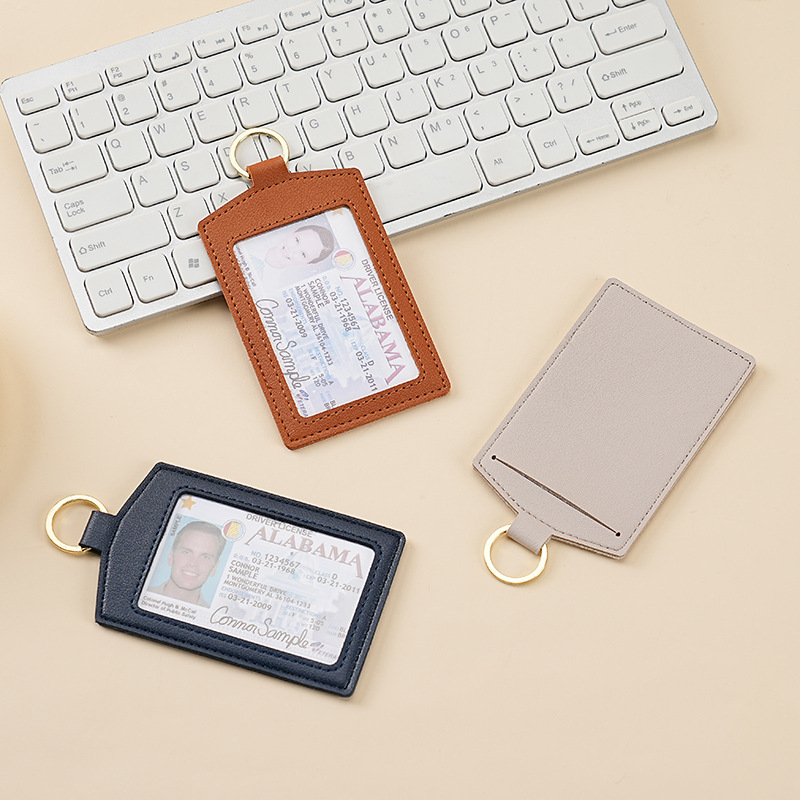 In-stock thickened PU leather boarding pass, business work ID, tag, employee access control card, name tag, LOGO card holder details Picture