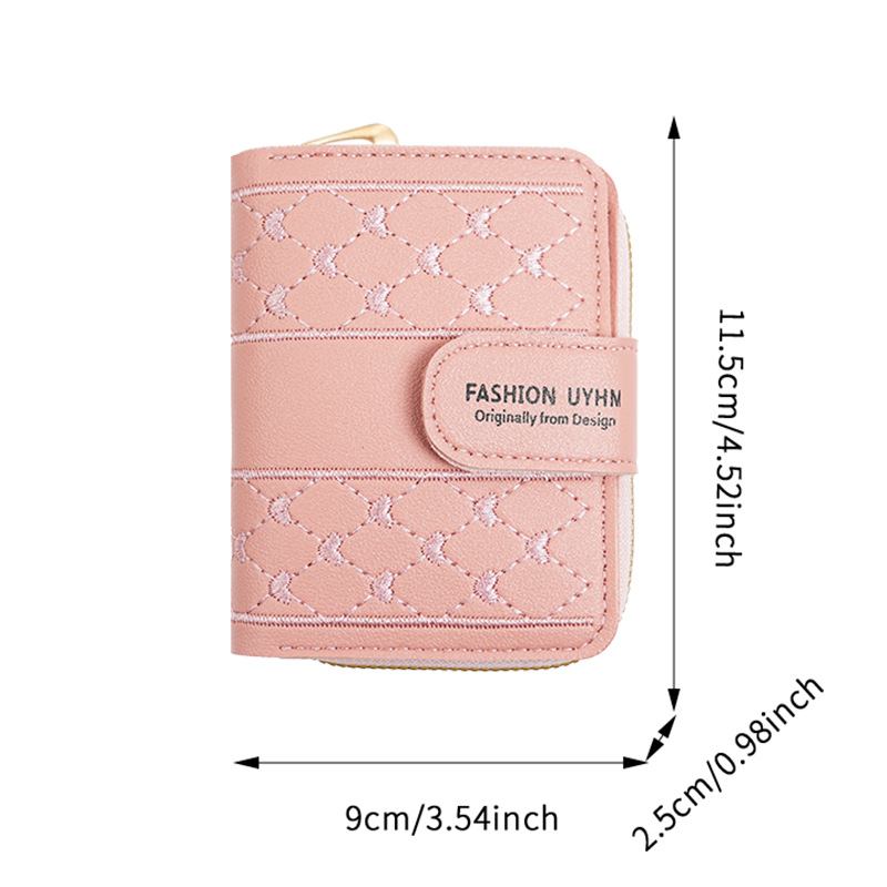 2024 New women's wallet, short zipper, large capacity, versatile, heart-shaped, colorful clutch, card case Item Picture