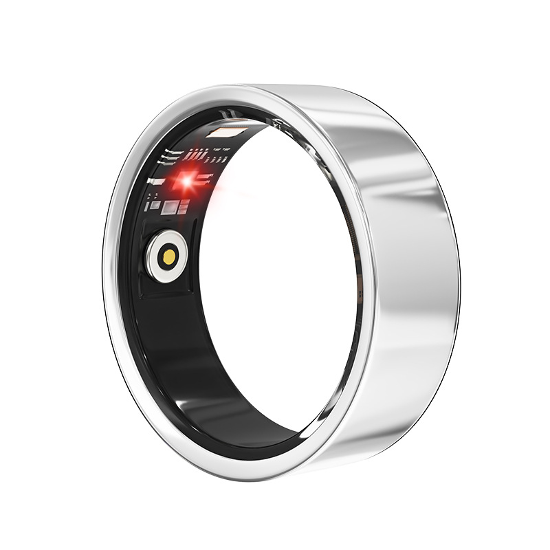 The new cross-border private model V1 smart ring monitors heart rate and blood oxygen, counts steps during exercise, and is a health Bluetooth smart ring Specification drawing