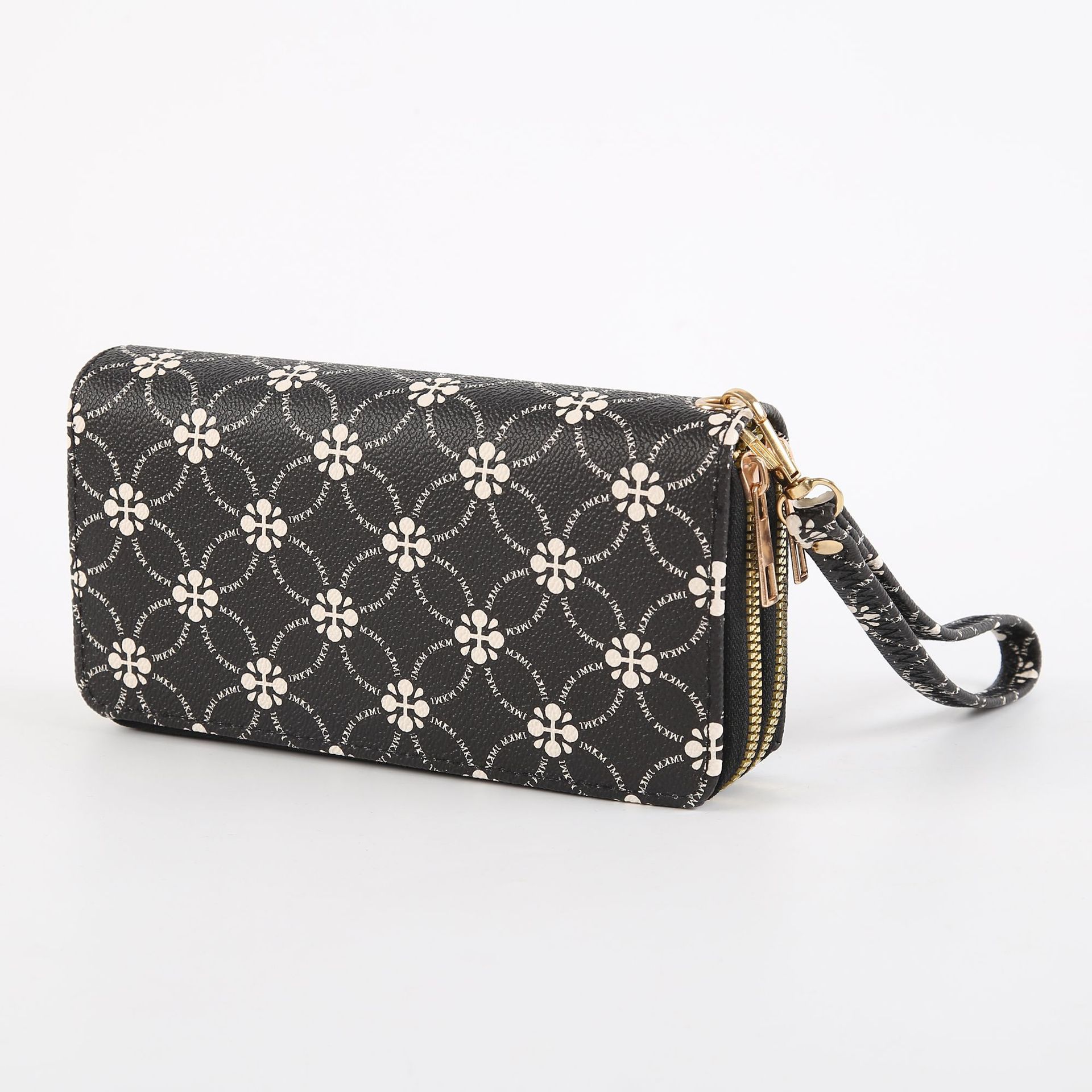 Wholesale of 2025 new style printed pattern retro fashion large-capacity multi-slot clutch and double-pull wallet for women Item Picture